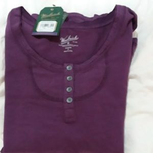 NWT  Woolrich Purple Long Sleeve Top